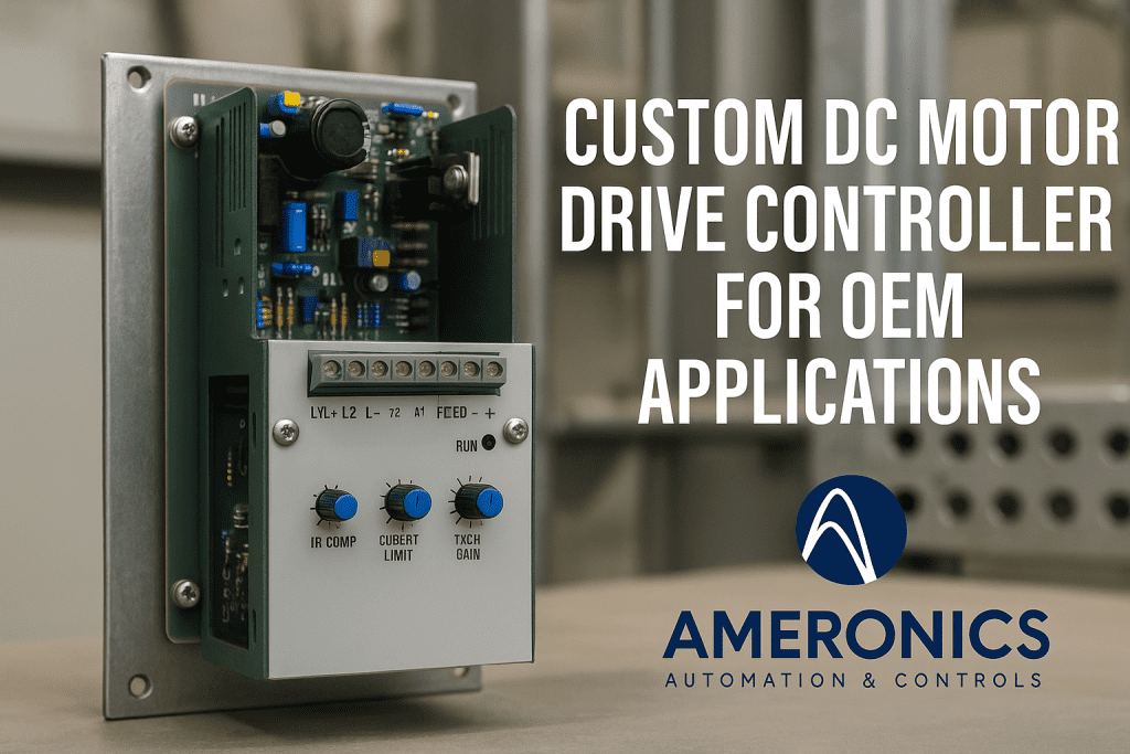 alt="Custom DC motor drive controller for OEM applications by Ameronics"