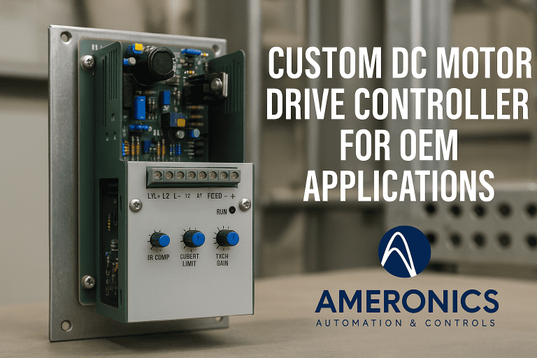 alt="Custom DC motor drive controller for OEM applications by Ameronics"